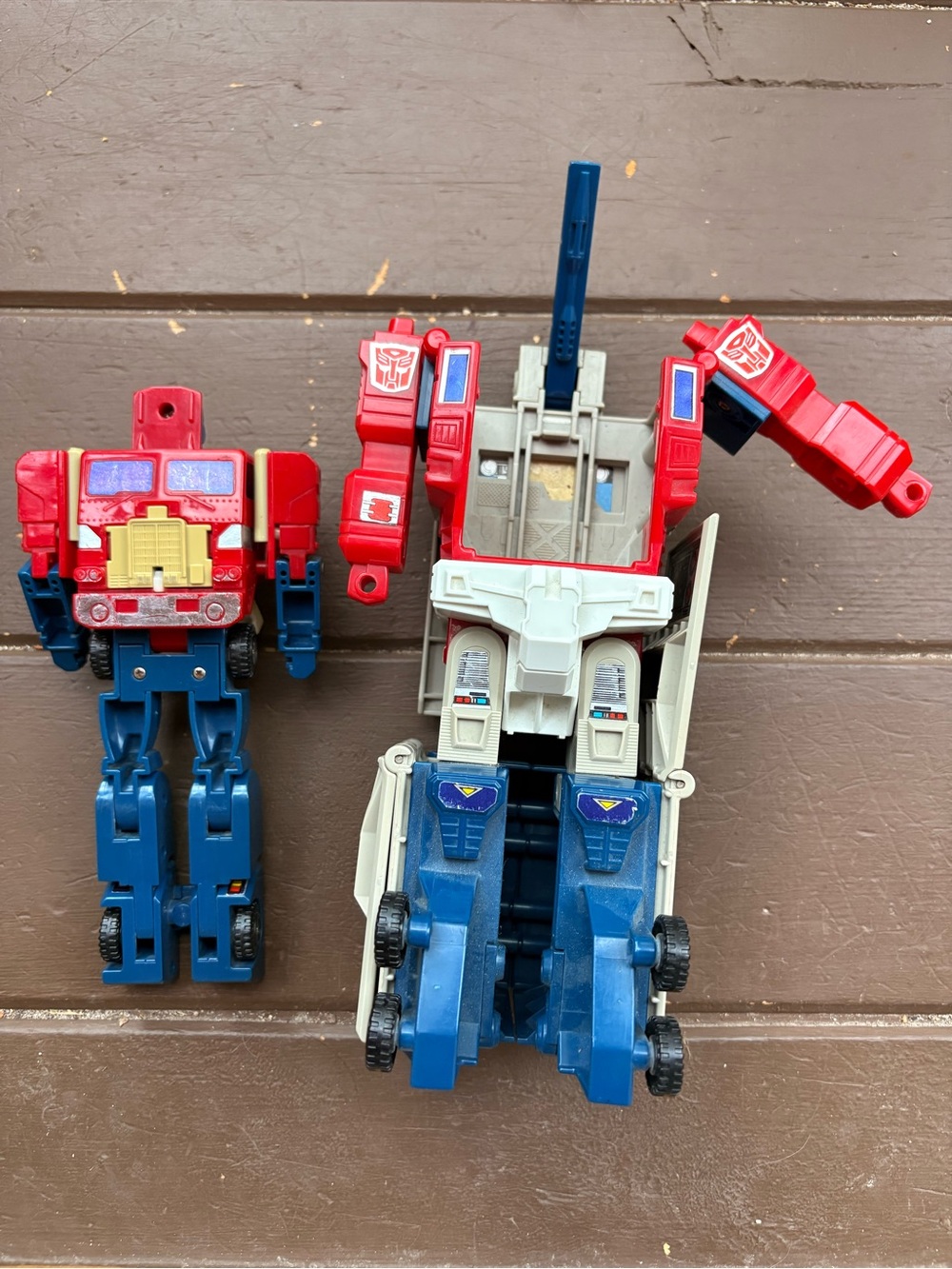 Two vintage transformer toys